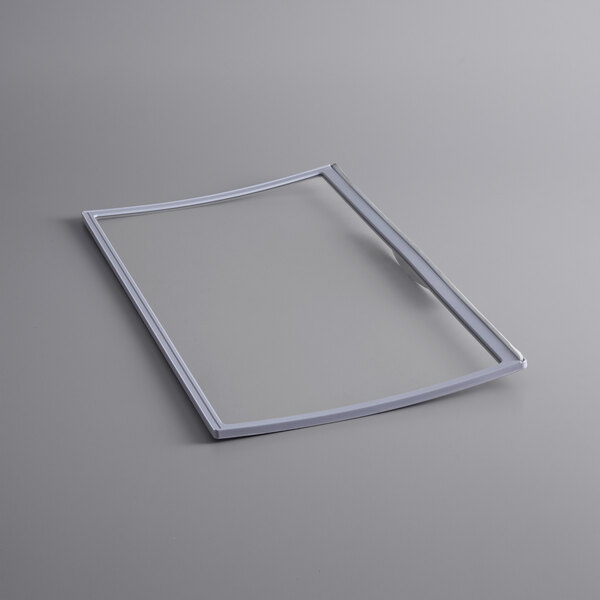 A white rectangular glass lid with a white border.
