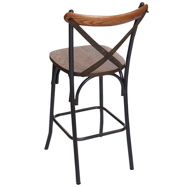 M Seating Js88hash Aaru Henry, Rustic Wood Counter Height Stools