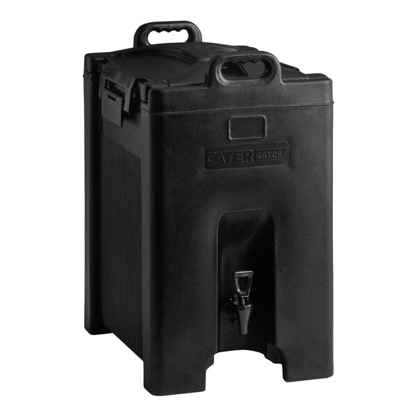 CaterGator 10 Gallon Black Insulated Beverage Dispenser