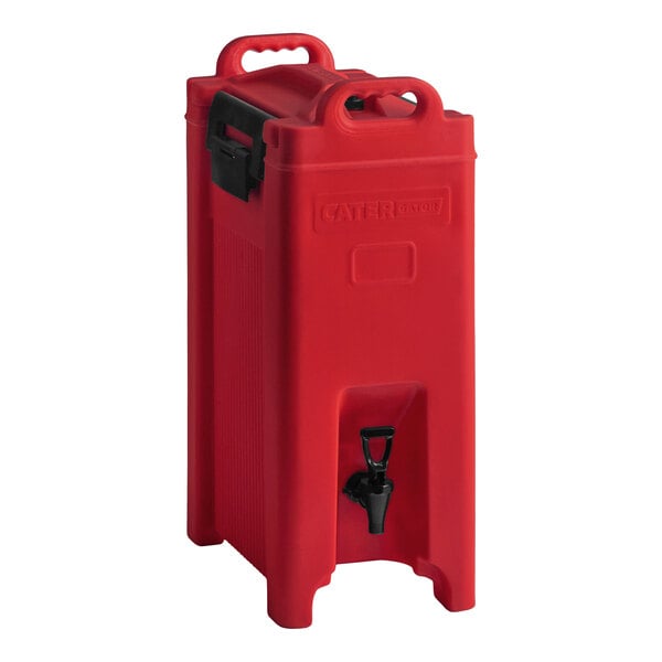 CaterGator 5 Gallon Red Insulated Beverage Dispenser