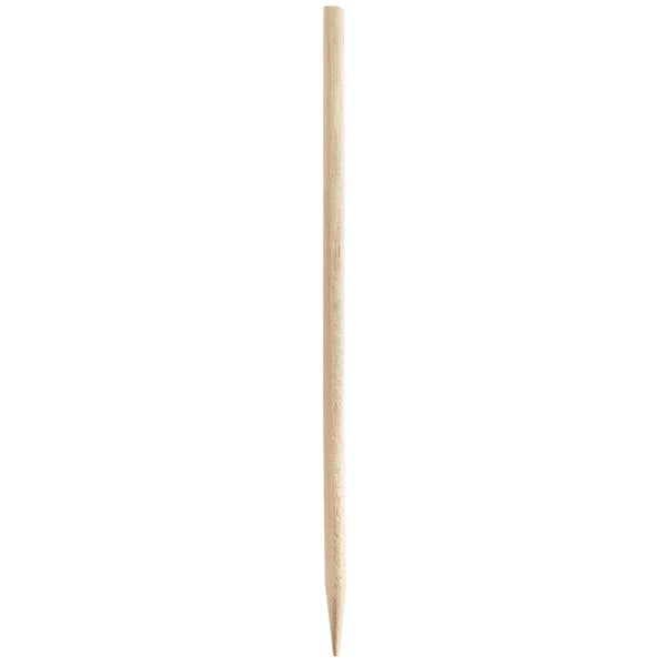 A Royal Paper wood skewer with a white background.