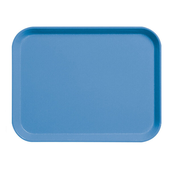A blue rectangular Cambro tray.