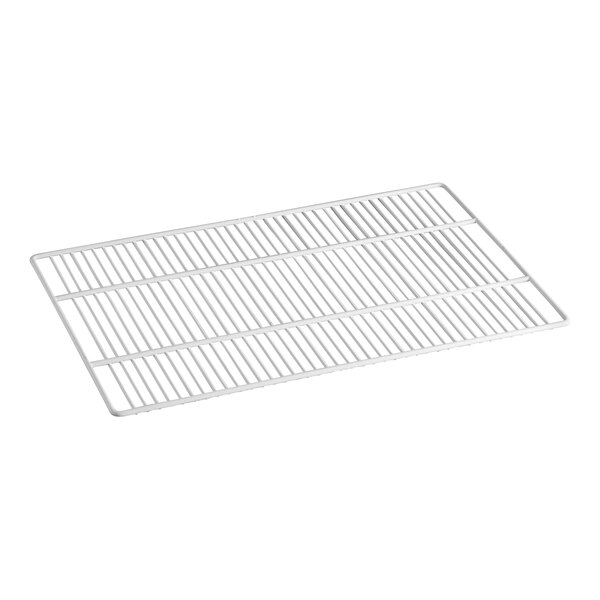 A rectangular metal bottom shelf designed for Avantco DLC36 series deli cases.