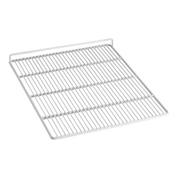 A white wire deli case shelf designed for Avantco DLC36 series, measuring 29 inches by 22.5 inches.