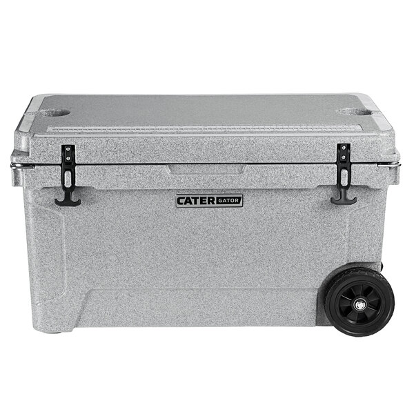 CaterGator CG65SPGW Gray 65 Qt. Mobile Rotomolded Extreme Outdoor