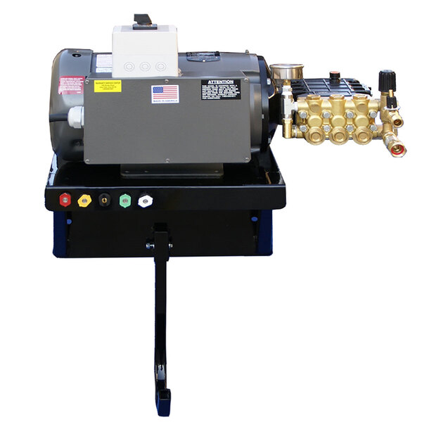 A Cam Spray electric cold water pressure washer machine with hose and valve.