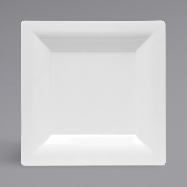 A white square plate.