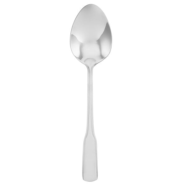 A Walco stainless steel dessert spoon with a silver handle.