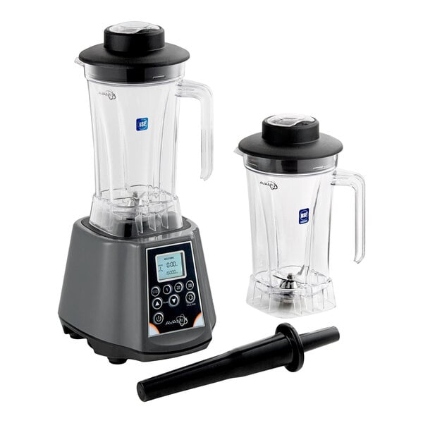 AvaMix BL2E2J 2 hp Commercial Blender with Digital Touchpad Controls, Timer, and 2 64 oz. Tritan™ Containers - 120V