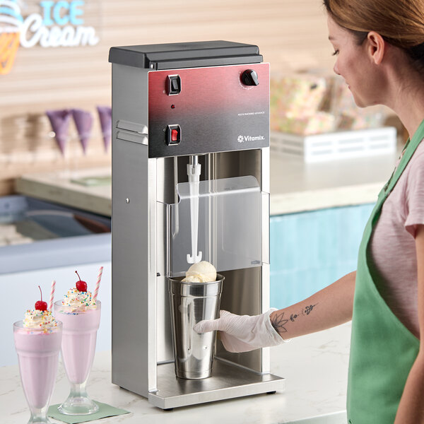 Vitamix 581 Mix'n Mixer Advance 1/2 hp Single Head Pre-Programmed Countertop Frozen Dessert Mixer with 10 Removable Agitators - 120V