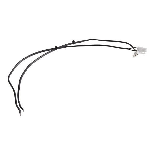 A replacement temperature sensor assembly kit with black wires and a white connector for slushy or granita machines.