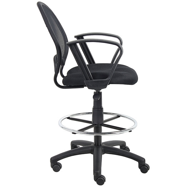 black mesh drafting stool with loop armsboss office chair products new 