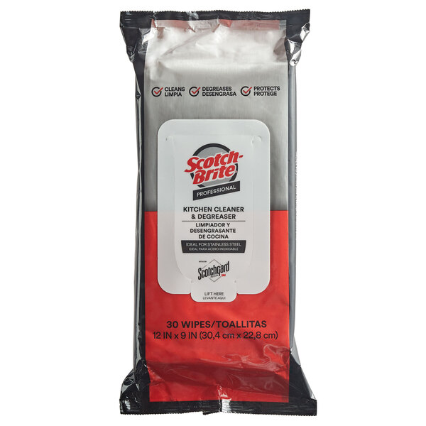 3M 36397 ScotchBrite™ 9" x 12" Kitchen Cleaner and Degreaser Wipes with Scotchgard™ Protector
