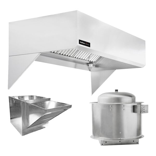Halifax SCHO448 Package Type 1 Commercial Kitchen Hood System with Short Cycle Makeup Air - 4' x 48"