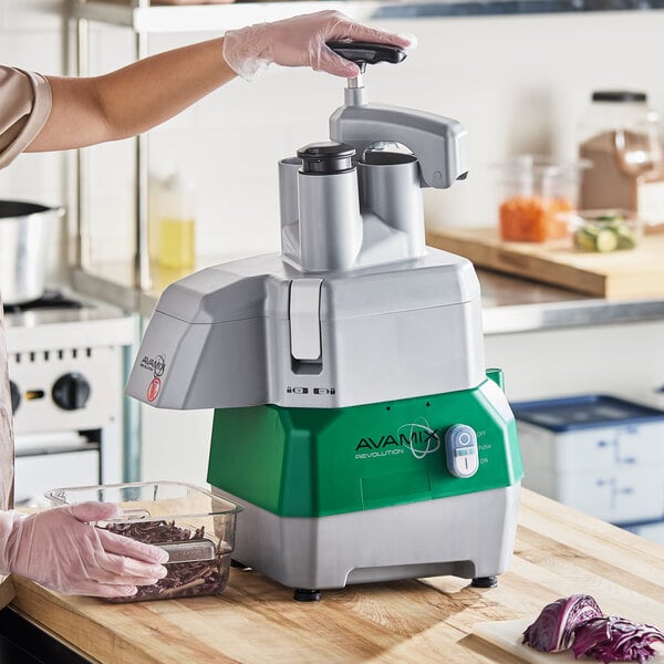 AvaMix Revolution CFP342D Continuous Feed Food Processor with 2 Discs - 1 hp