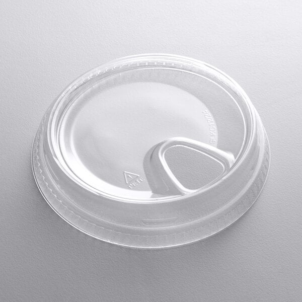 Choice 9, 12, 16, 20, and 24 oz. Clear Strawless / Sip Lid - 1000/Case