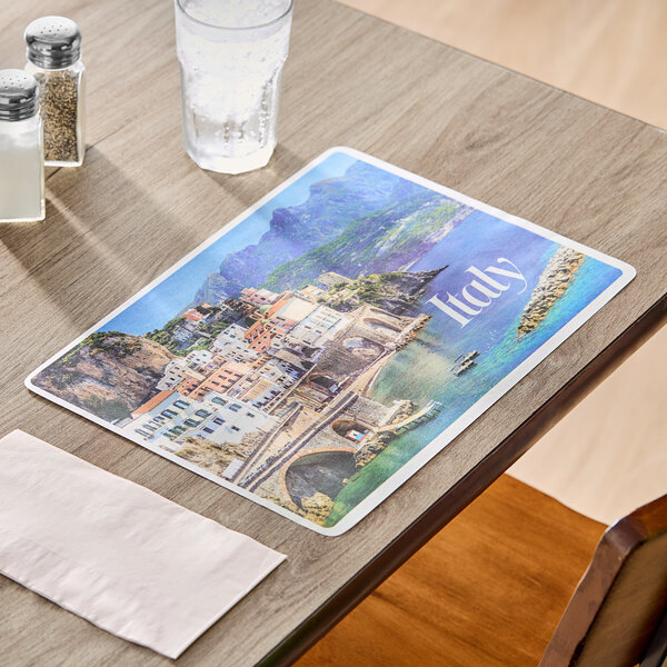Choice 10" x 14" Italian Themed Paper Placemat - 1,000/Case