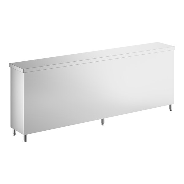 Regency DROF-1596-318 15" x 96" 18 Gauge Type 304 Stainless Steel Dish Cabinet with Adjustable Midshelf