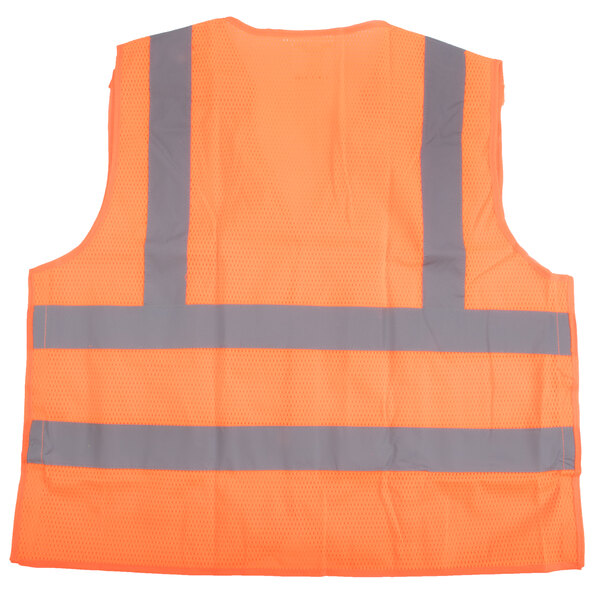 A Cordova orange safety vest with grey reflective stripes.