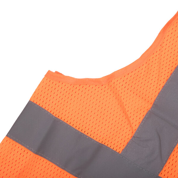 a close up of a reflective vest
