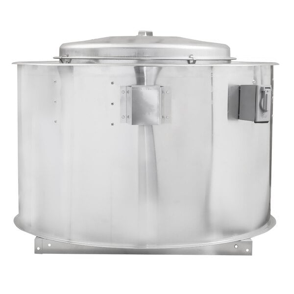 A large silver round metal lid with a NAKS logo on top of a large round metal container.