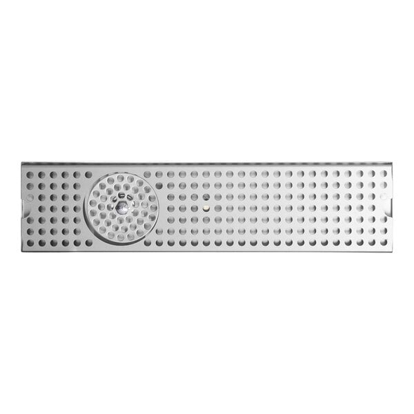 Regency 20" x 5" Stainless Steel Surface Mount Beer Drip Tray with Rinser