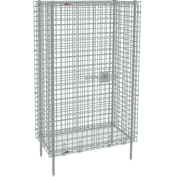 metro sec33s stainless steel stationary wire security cabinet 38 1/2" x 21  1/2" x 66 13/16"