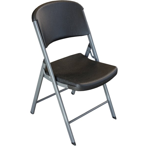 Lifetime 80407 Black Classic Folding Chair - 4/Pack