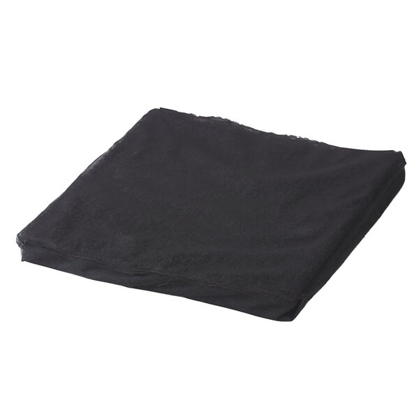 A black square charcoal hood filter with a stainless steel frame on a white background.