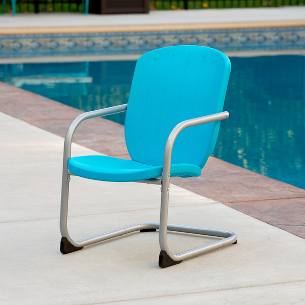 Lifetime 60161 Blue Retro Patio Chair 2 Pack