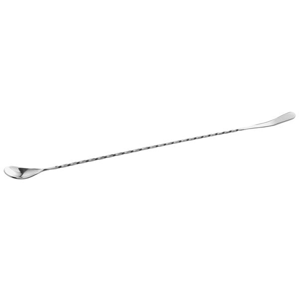 Arcoroc by Chris Adams Mix Collection Japanese Style Bar Spoon with a long silver handle.