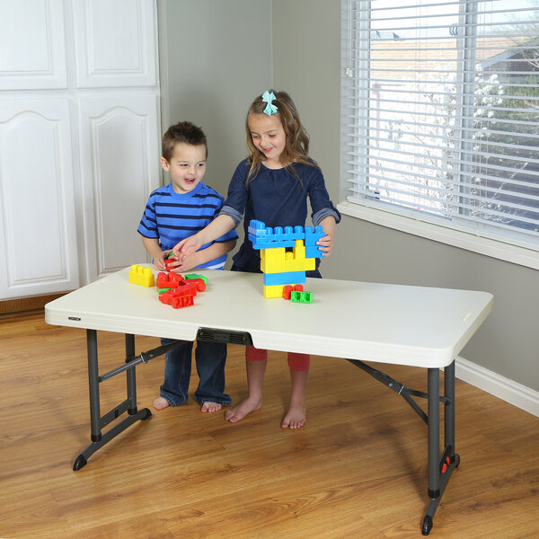 Lifetime 24-Inch Kids Folding Table - Almond Color Indoor/Outdoor Children's Activity Table