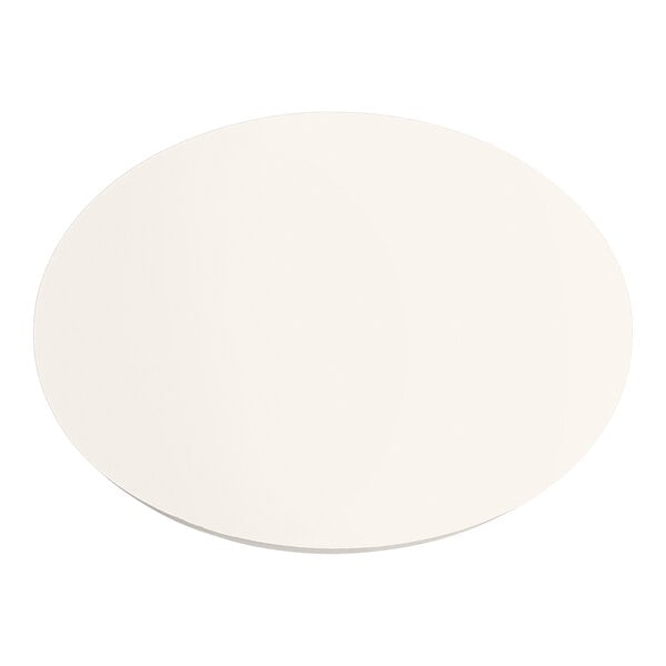 An Art Marble Furniture white circle table top.
