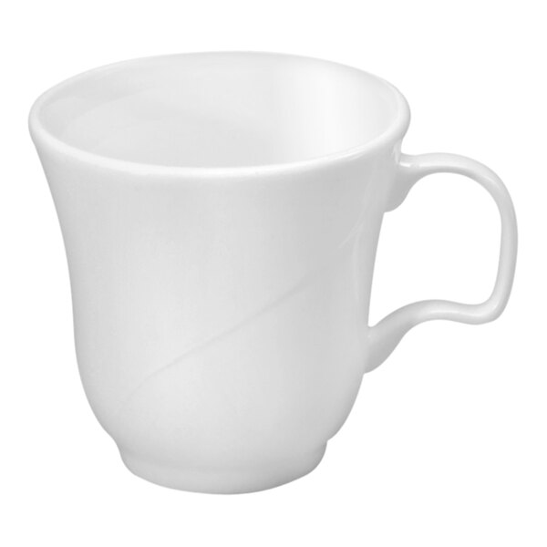 Oneida Eclipse by 1880 Hospitality 8.5 oz. Embossed Bone China Tall Cup - 36/Case