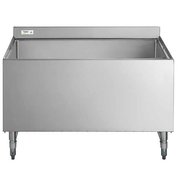 a close-up of a silver container