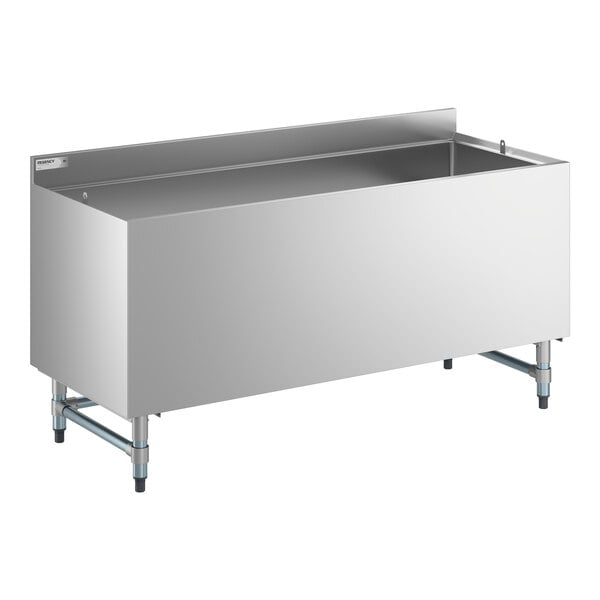 Regency BB246018 24" x 60" Stainless Steel Beer Box with 3" Backsplash - 20 3/4" x 57 3/4" x 18" Bowl