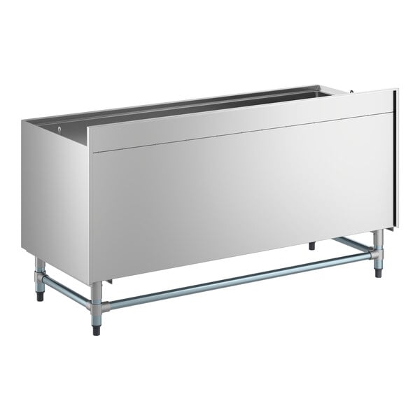 Regency BB246018 24" x 60" Stainless Steel Beer Box with 3" Backsplash - 20 3/4" x 57 3/4" x 18" Bowl