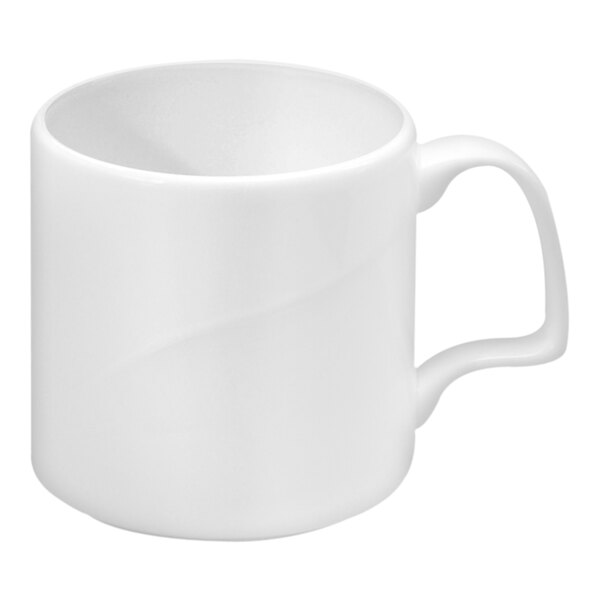 Oneida Eclipse by 1880 Hospitality 11 oz. Embossed Bone China Mug - 24/Case