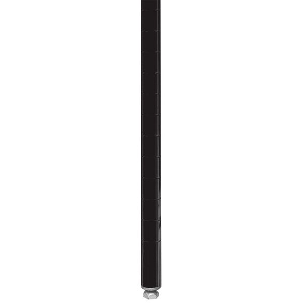 a black pole with a white background