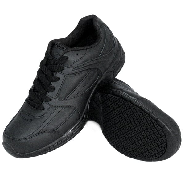 non slip black sneakers