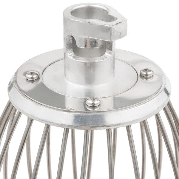 A 304 stainless steel wire whip with a metal handle.