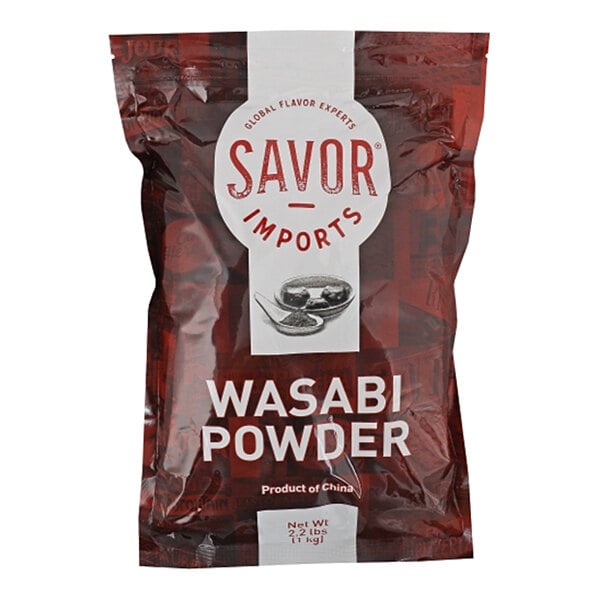 A 2.2 lb bag of Savor Imports wasabi powder.