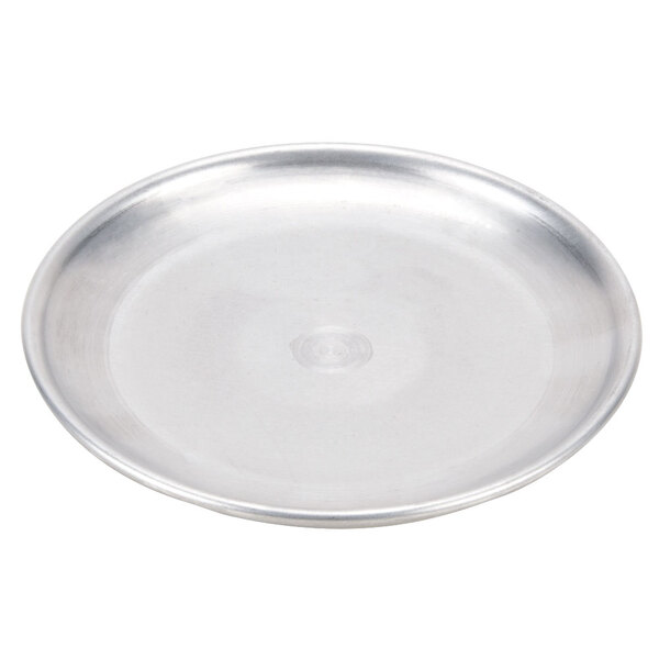An American Metalcraft aluminum coupe pizza pan on a white surface.