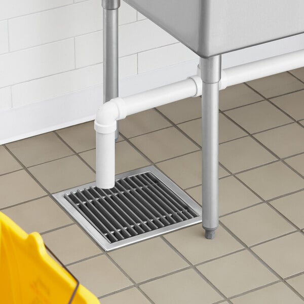 Regency Stainless Steel Floor Sink w/ Removable Grate (12 x 12)