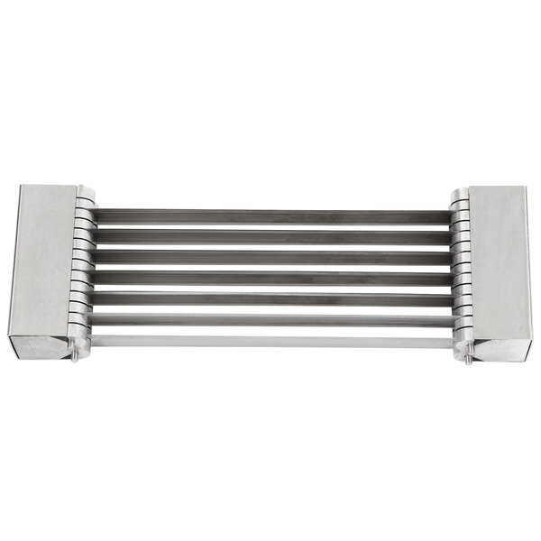 A metal object with several metal bars with rectangular ends.