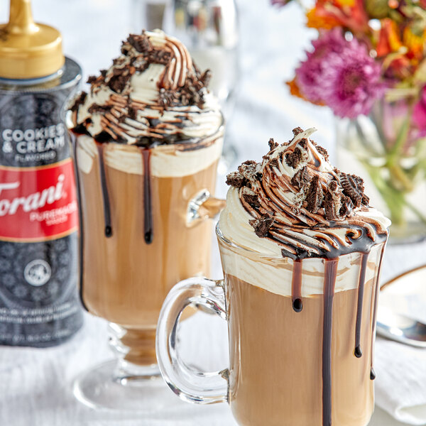 Torani 12 fl. oz. (16.5 oz.) Puremade Cookies and Cream Flavoring Sauce