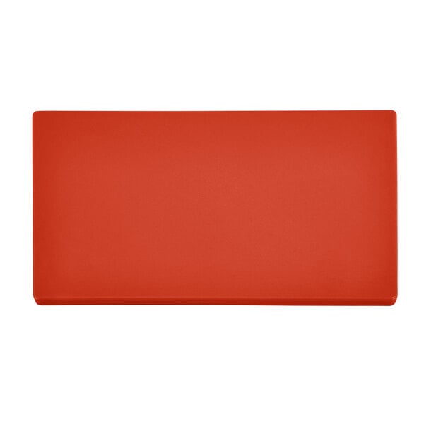 a red rectangular object with a white border