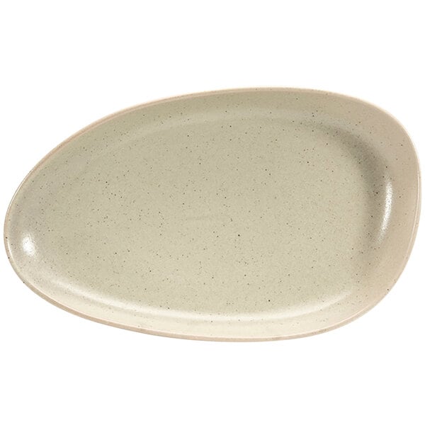 Front Of The House Ddp062mup22 Kiln 11 X 7 Mushroom Oval Porcelain Plate 6 Case