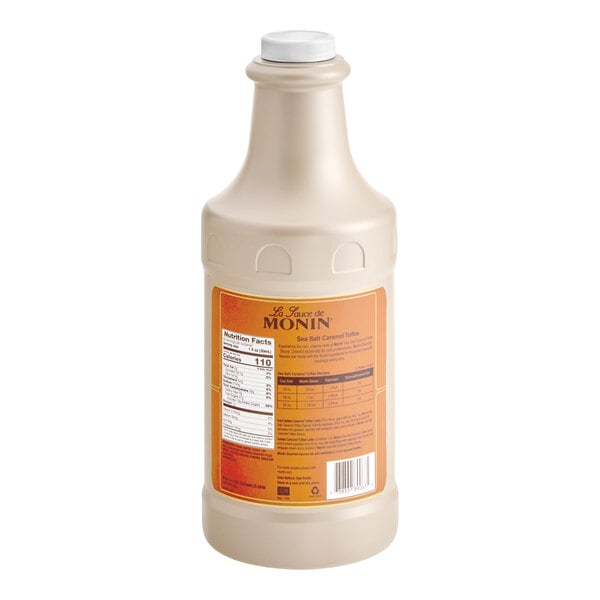 Monin Sea Salt Caramel Toffee Flavoring Sauce 64 fl. oz.