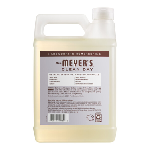 Mrs. Meyer's Clean Day 369915 48 oz. Lavender Scented Dish Soap Refill - 6/Case
